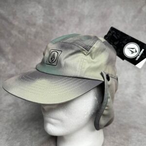 Volcom Stone Trip Flap Hat New One Size Water Removable Flap Cinch Fishing Hat